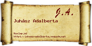 Juhász Adalberta névjegykártya